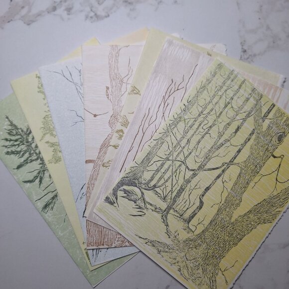 Sarah Gwen Frostic Postcard Blank Card Block Prints Mini Vintage Nature Michigan - Picture 5 of 16